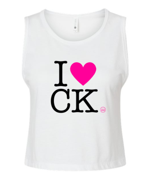 I Love CK Adult Ladies Crop Tank - STOCK
