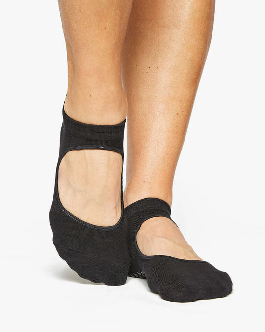 Josie Strap Grip Sock (Black)