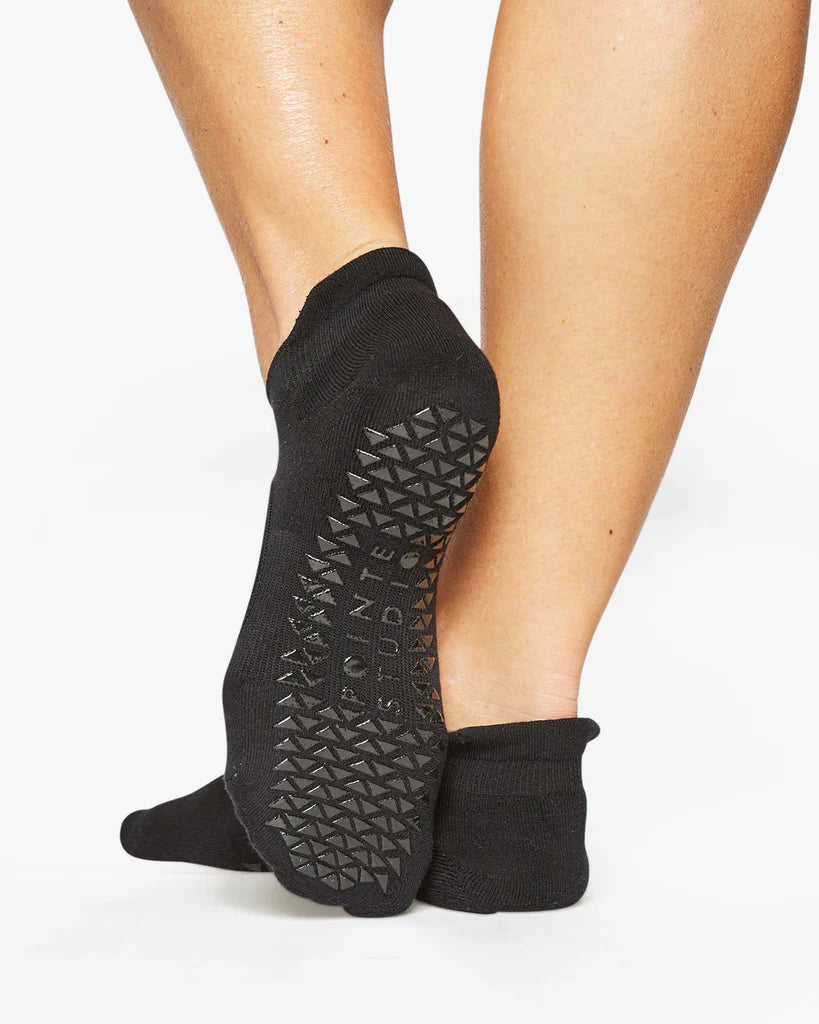 Josie Strap Grip Sock (Black)